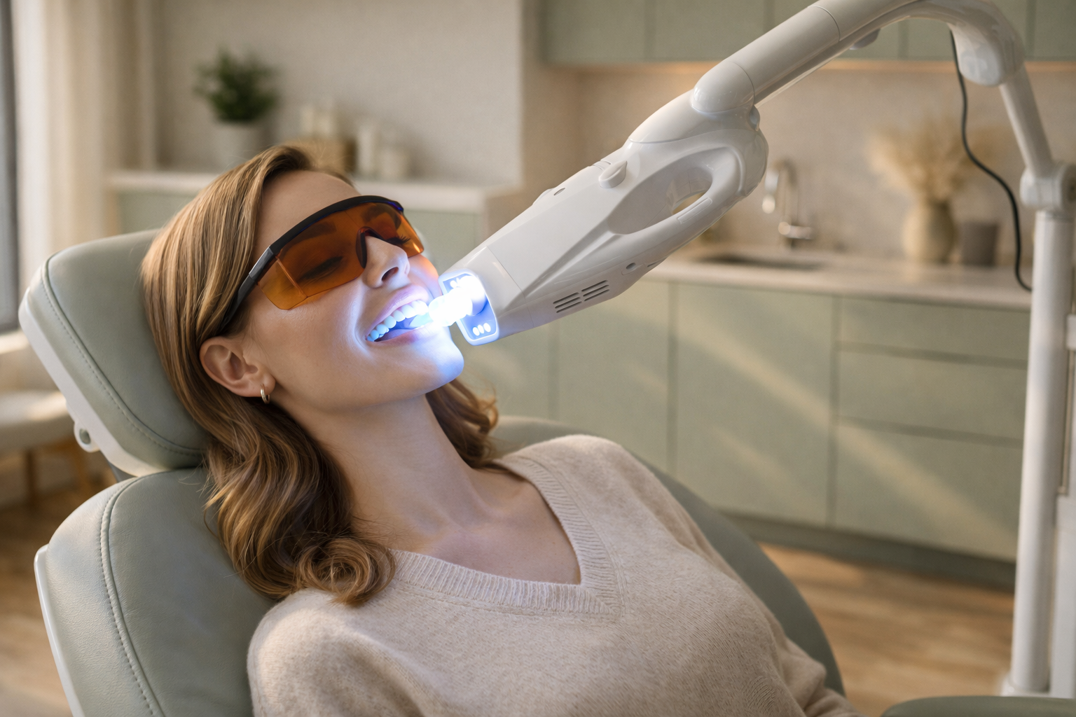 Teeth Whitening service at Aurora Dental Studio